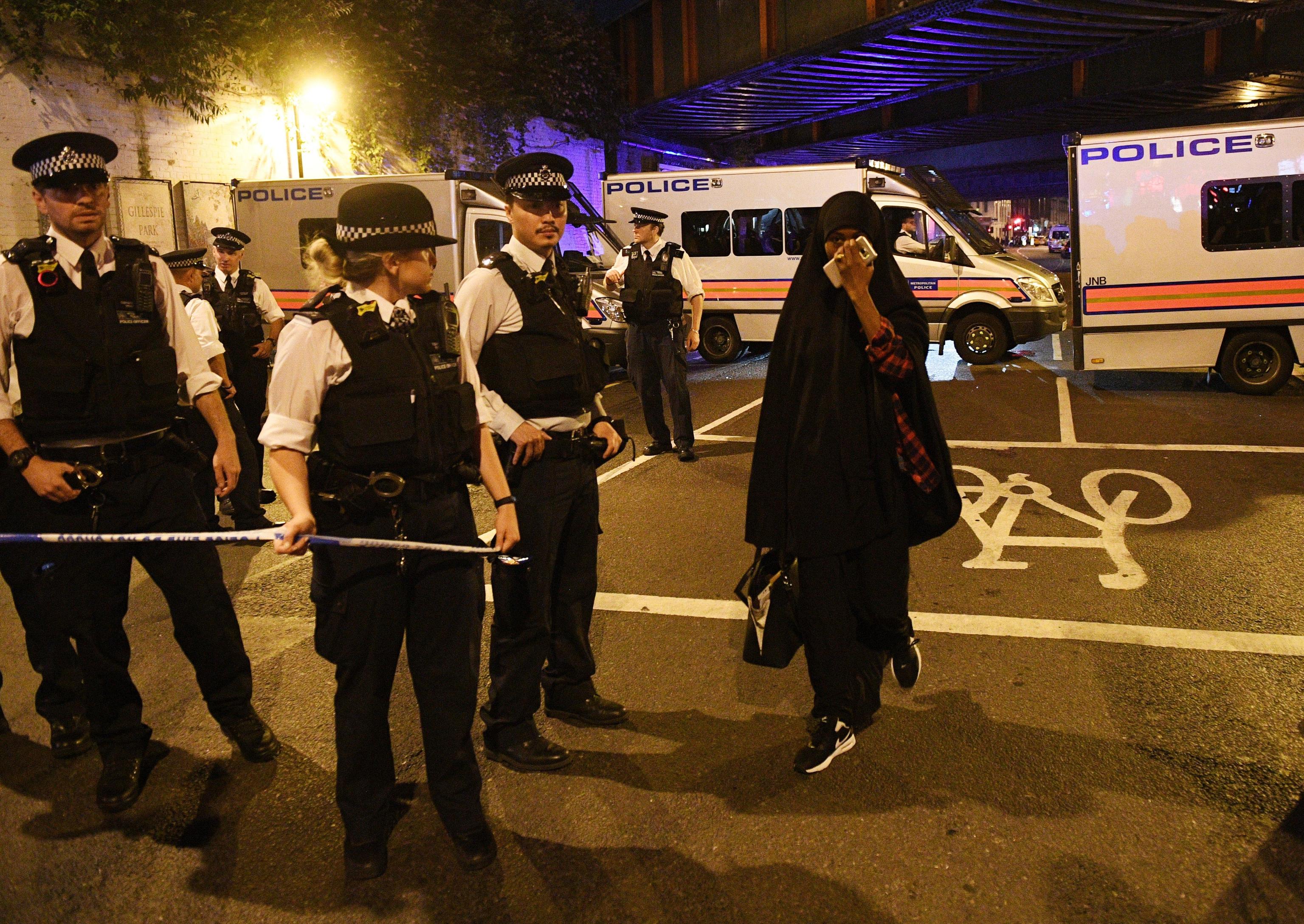 Van hits several pedestrians near Finsbury Park mosque in north London