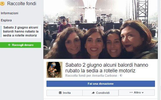 raccolta fondi annarita carbone