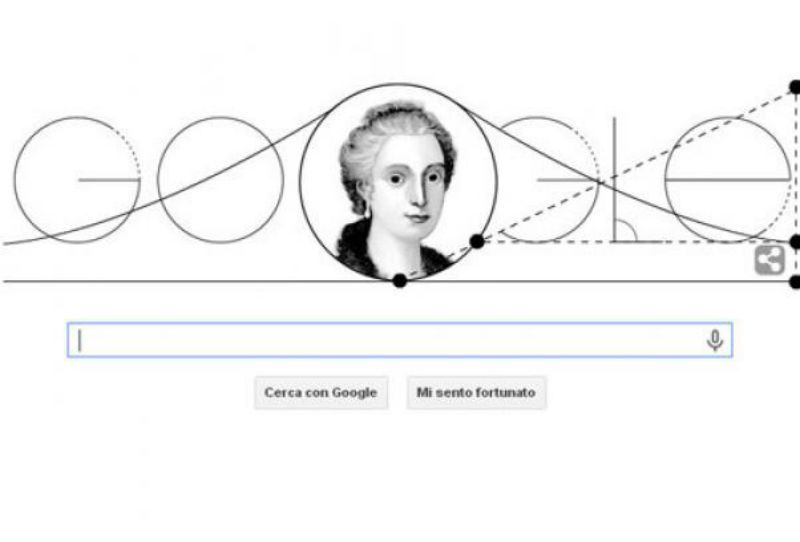 Google doodle: Maria Gaetana Agnesi protagonista con la versiera