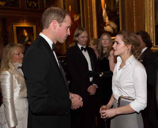 Principe William con Emma Watson al Galà di beneficenza
