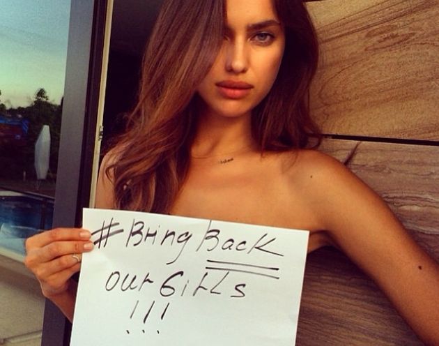 Irina Shayk in topless per #BringBackOurGirls: è polemica