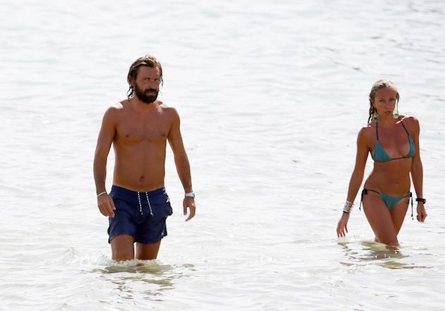 Andrea Pirlo e la fidanzata Valentina Baldini in vacanza a Ibiza