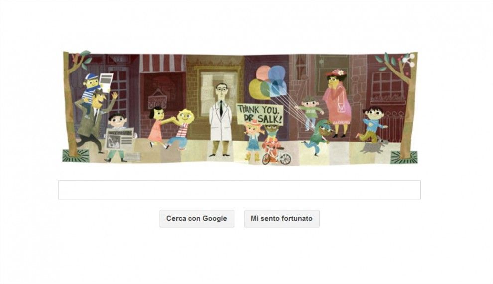 Google doodle per Jonas Salk: omaggio al medico che inventò il vaccino antipolio