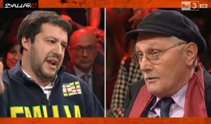 Lite a Ballarò tra Matteo Salvini e Antonio Pennacchi