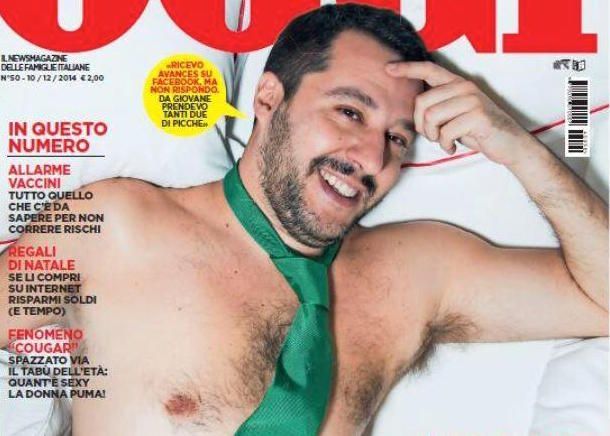 Matteo Salvini desnudo sulla copertina di Oggi: l’ironia del web
