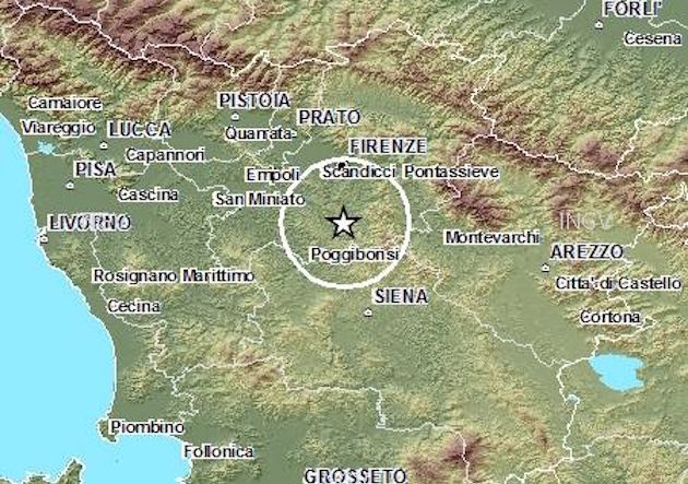 Terremoto in Toscana: forti scosse a Firenze, epicentro nella zona del Chianti
