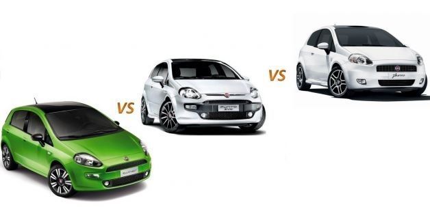 Fiat Punto 2015 vs Fiat Punto Evo vs Fiat Grande Punto, confronto tra i vari modelli