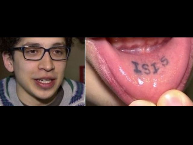 Ha un tatuaggio con la scritta Isis sul labbro e viene licenziato