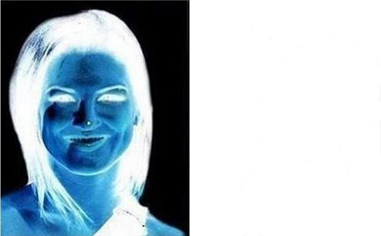 L’illusione ottica del volto in negativo che diventa a colori
