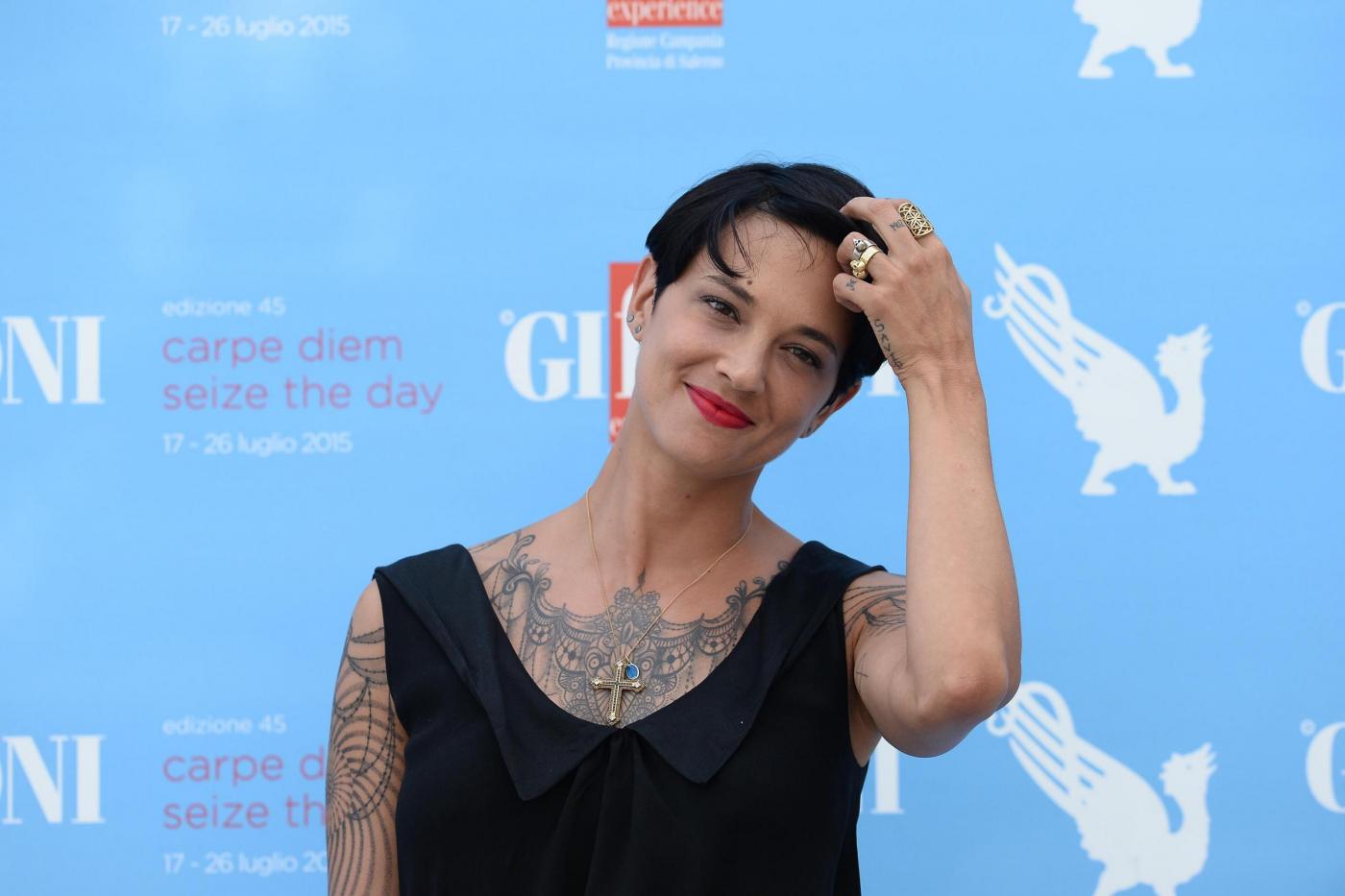 Asia Argento, l’attrice al Giffoni Film Festival: ‘Non recito più perché nessun ruolo è adatto a me’