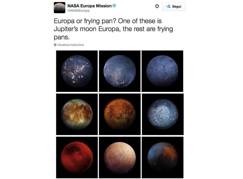 Indovinello NASA: distingui la luna di Giove dal fondo di padella?