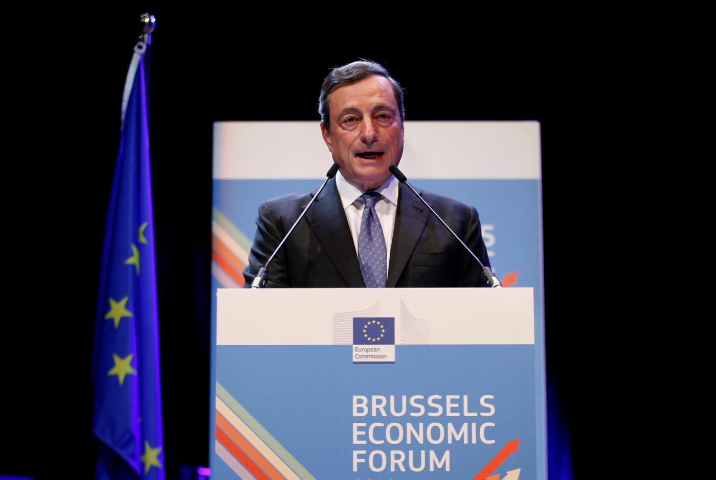 Bruxelles, l'intervento di Mario Draghi all'Economic Forum