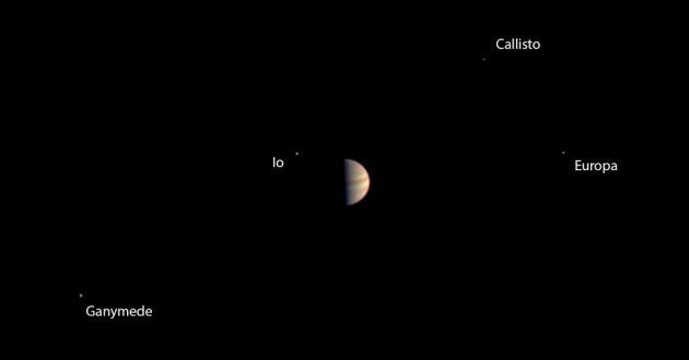 Giove satelliti Juno
