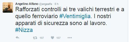 Nizza, Alfano: ‘Nessuno può escludere un attentato in Italia’
