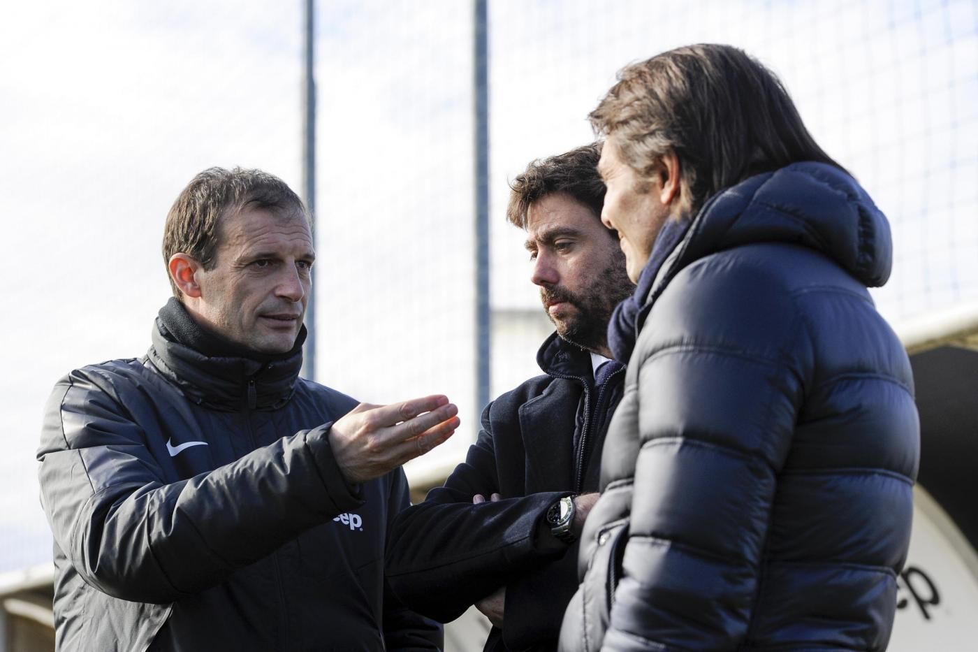 Juventus, il ct Antonio Conte in visita a Vinovo