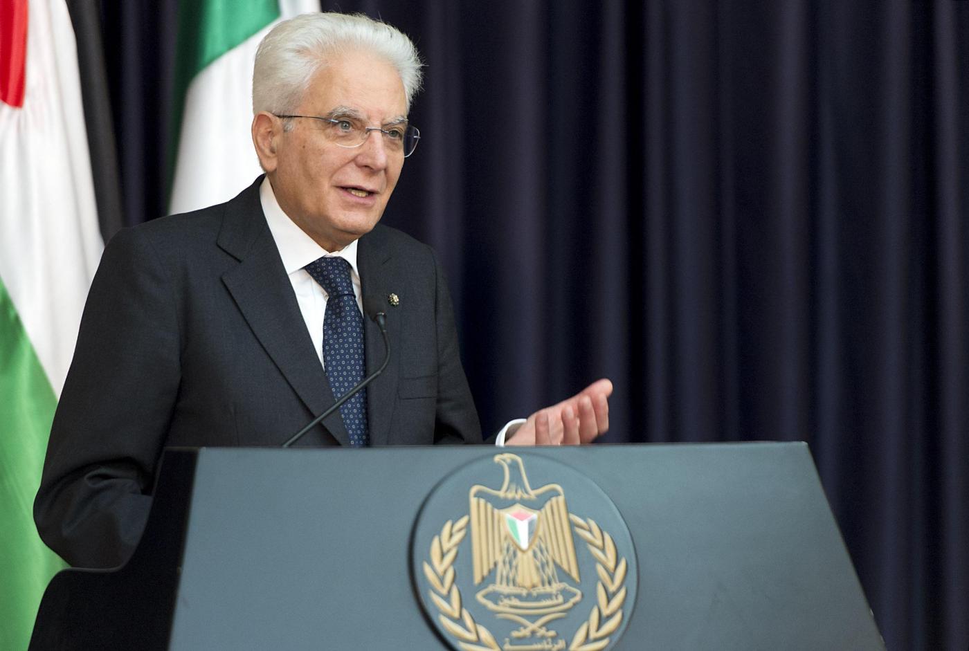 Mattarella inconrea il presidente Mahmoud Abbas