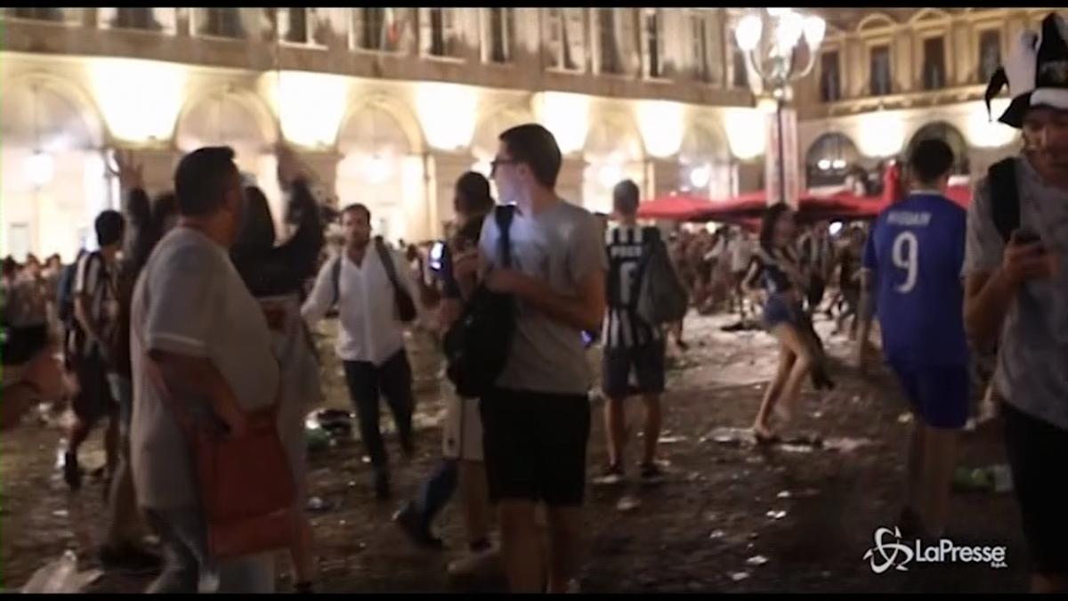 Torino feriti in Piazza San Carlo dopo la finale di Champions League