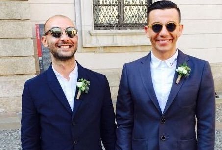 Diego Passoni si è sposato matrimonio con Pier Mario Simula a Milano