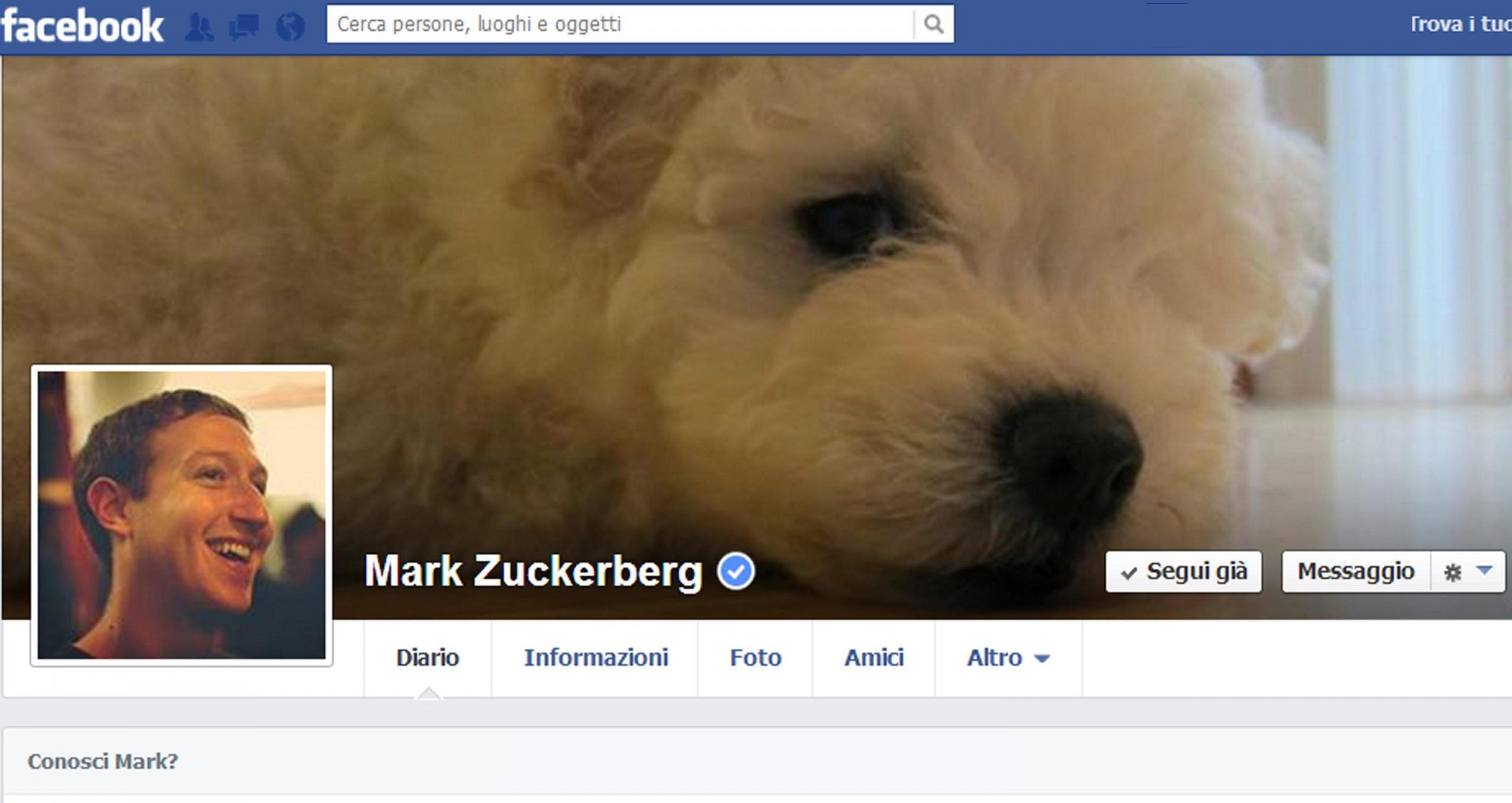 Facebook, violato il profilo di Mark Zuckerberg