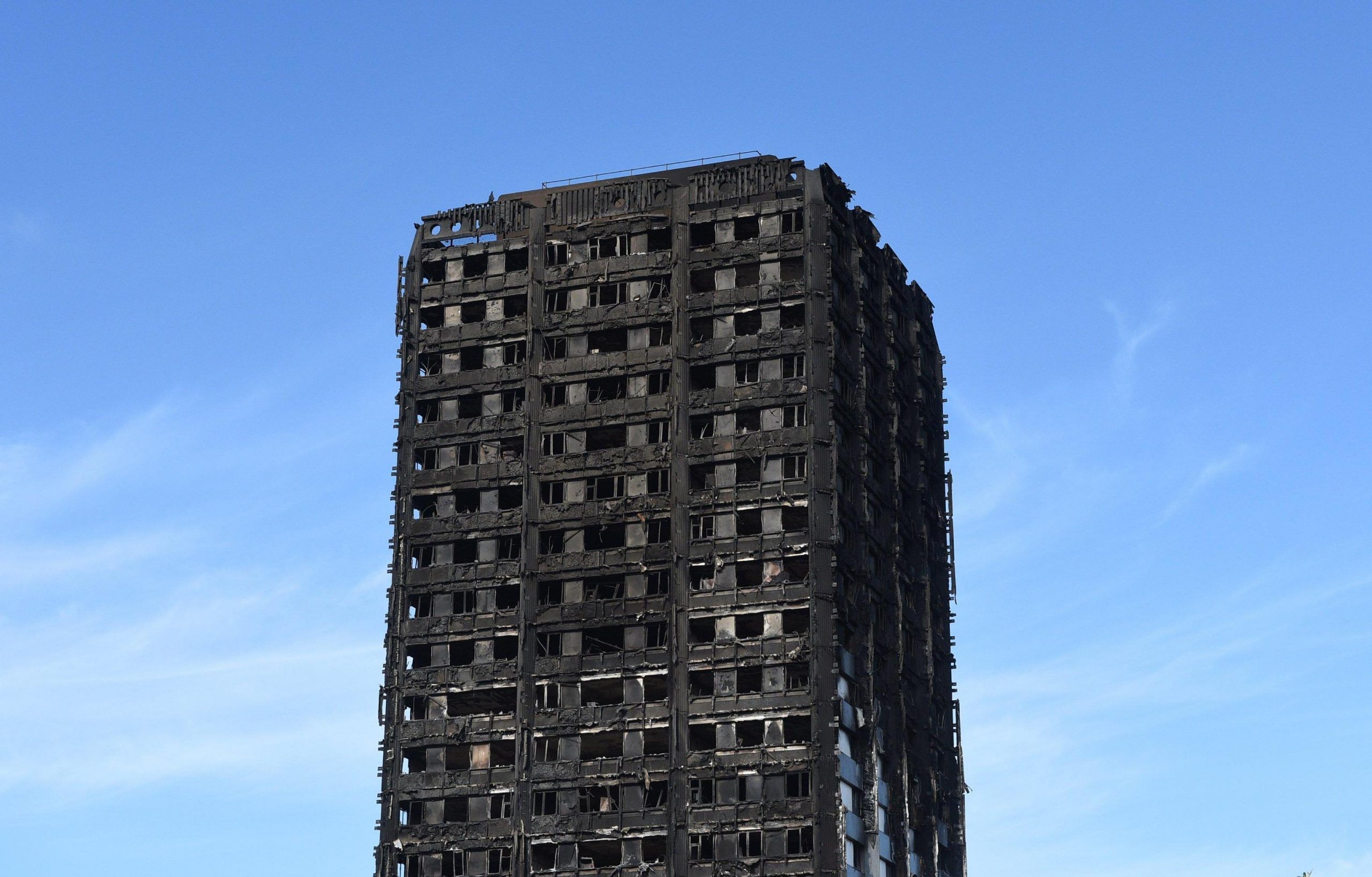 West London tower block fire aftermath