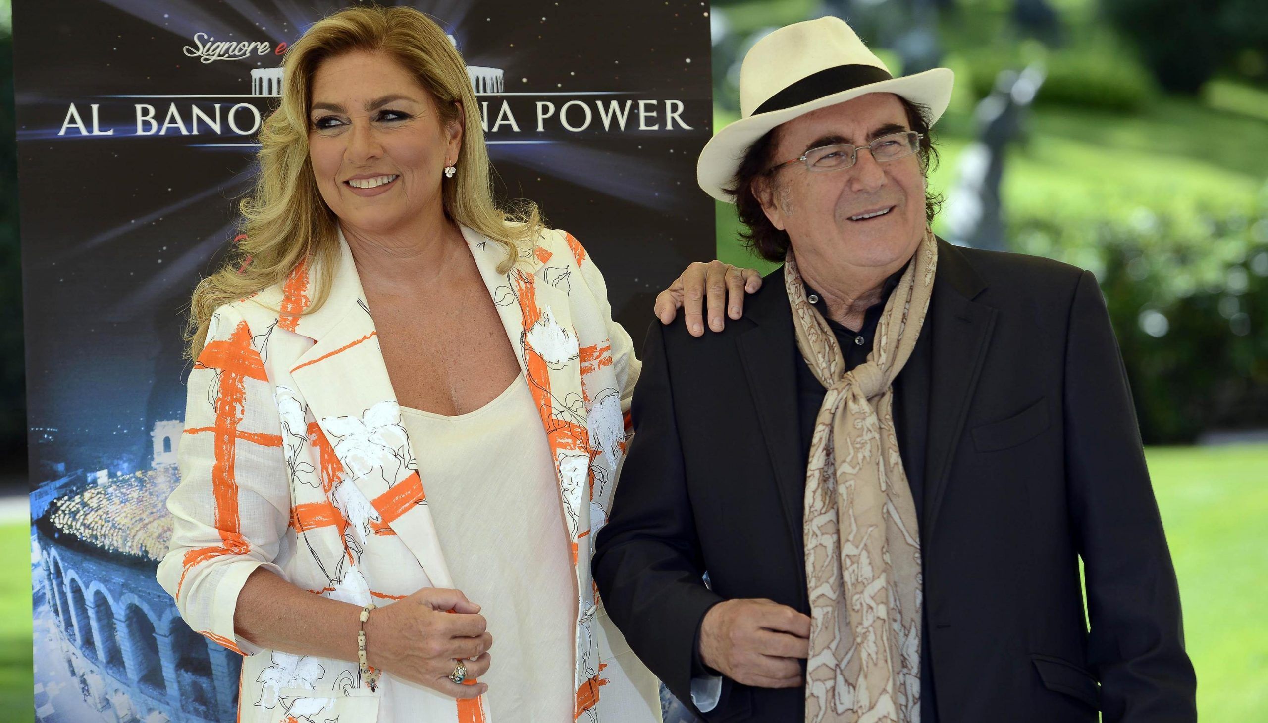 Al Bano and Romina Power during a photocall in Rome