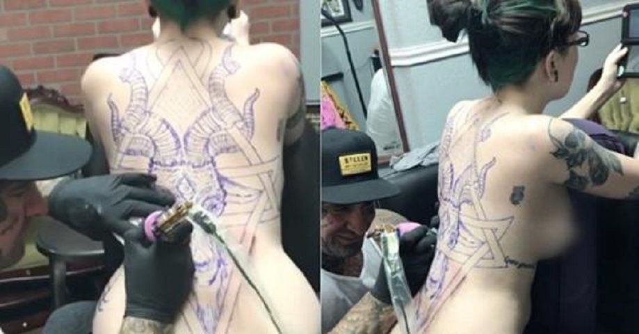 Le fanno un enorme tatuaggio sulla schiena, ecco la sua reazione