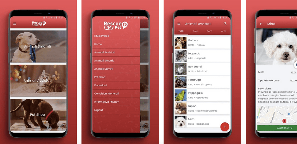L’app Android per ritrovare gli animali smarriti, Rescue My Pet