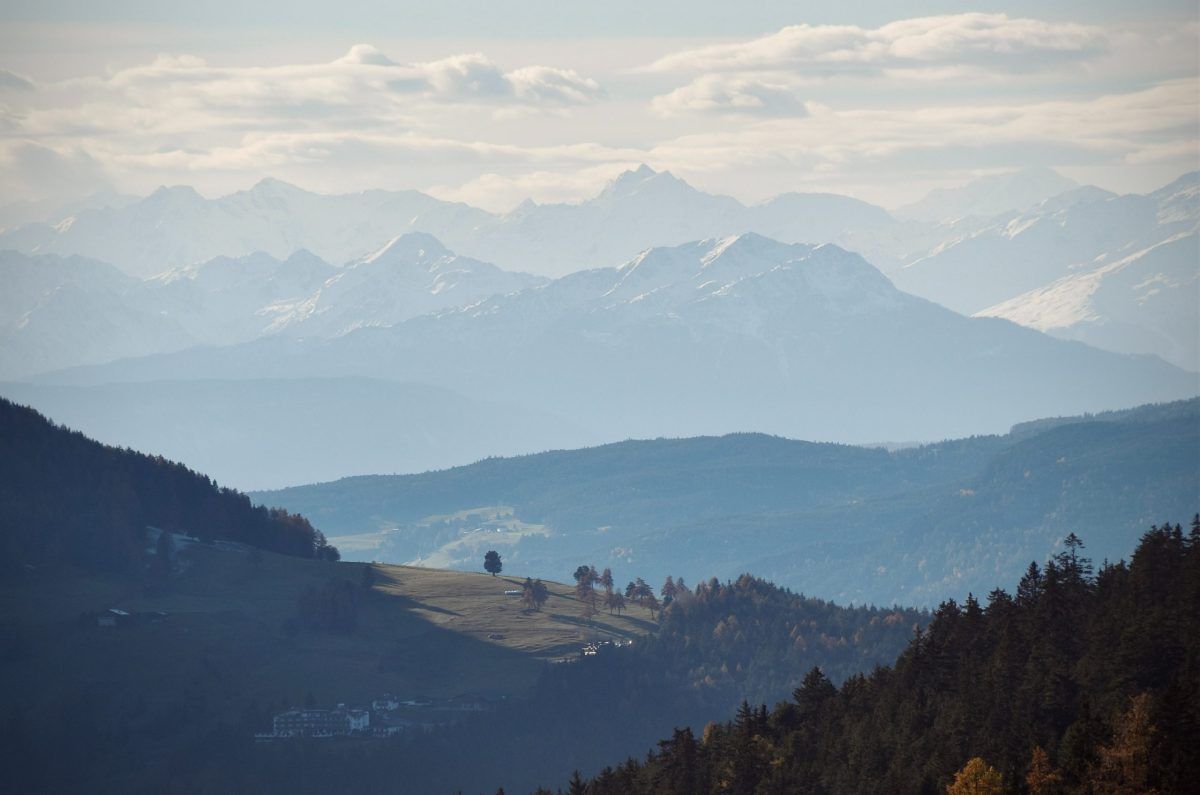 Una veduta delle montagne dell'Alto Adige