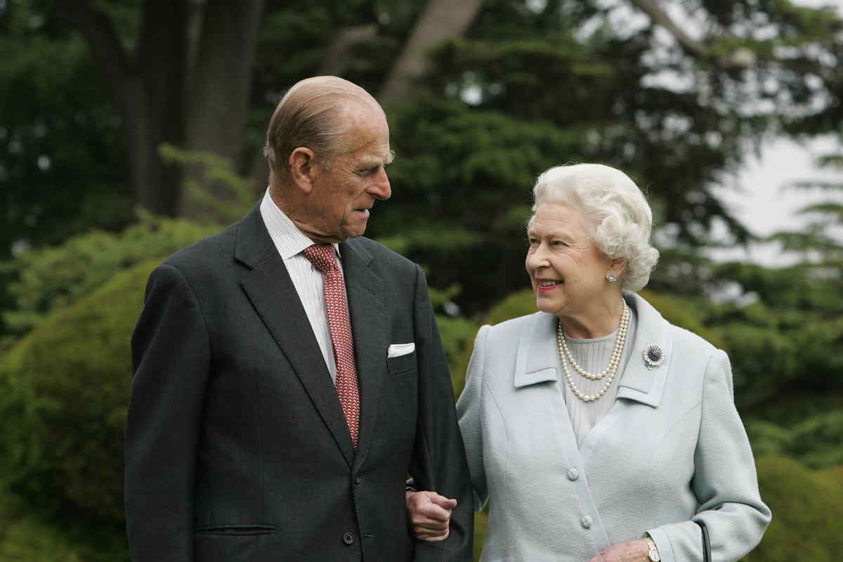 Principe Filippo con sua moglie la Regina Elisabetta II