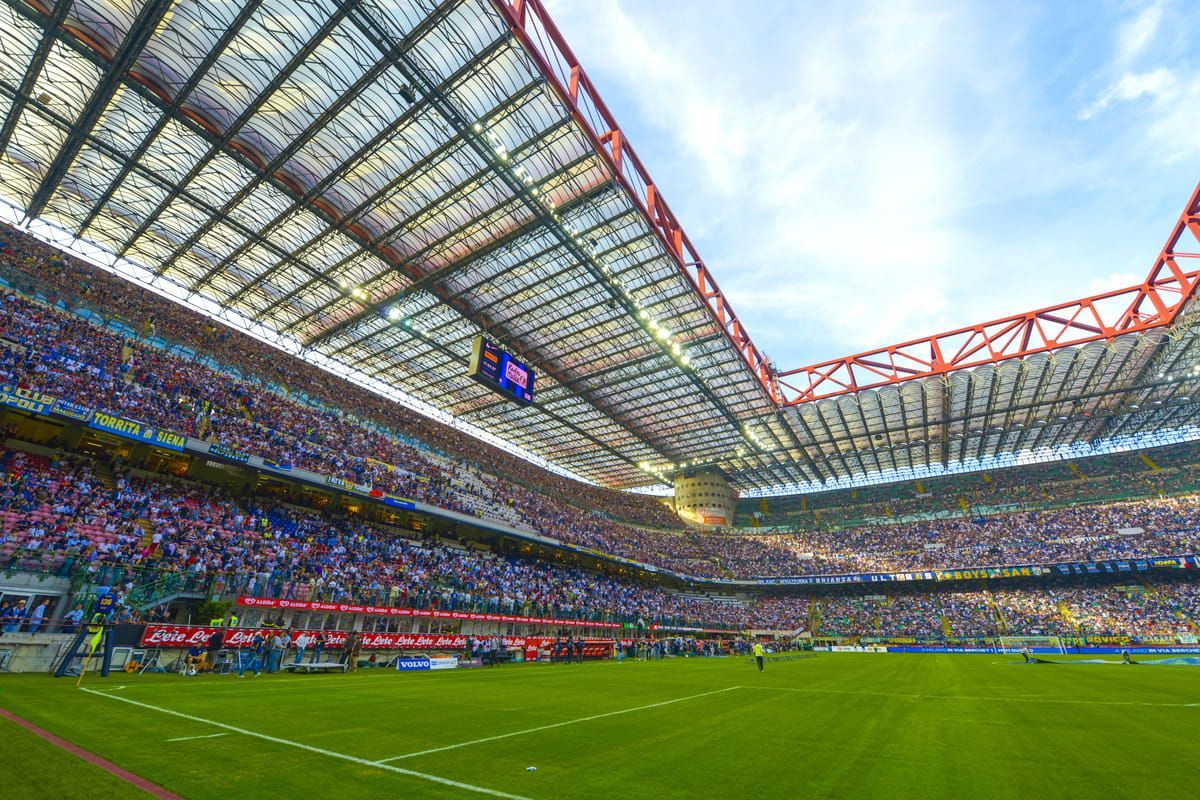 Lo stadio San Siro in Milano con limitazioni di pubblico