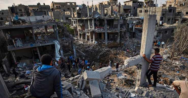 Edifici di Gaza completamente distrutti