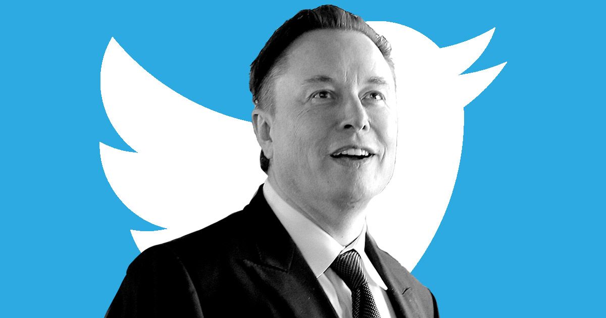 Elon Musk e il logo di Twittter