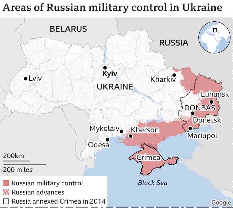 Mappa invasione Ucraina