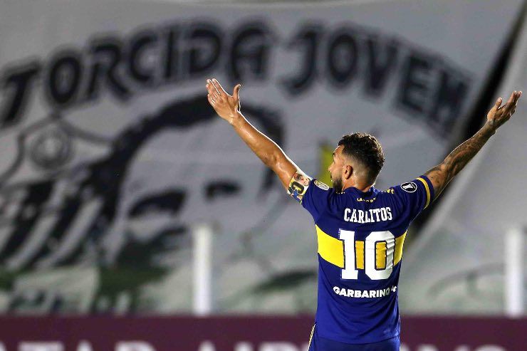 Carlos Tevez con la maglia del Boca Juniors