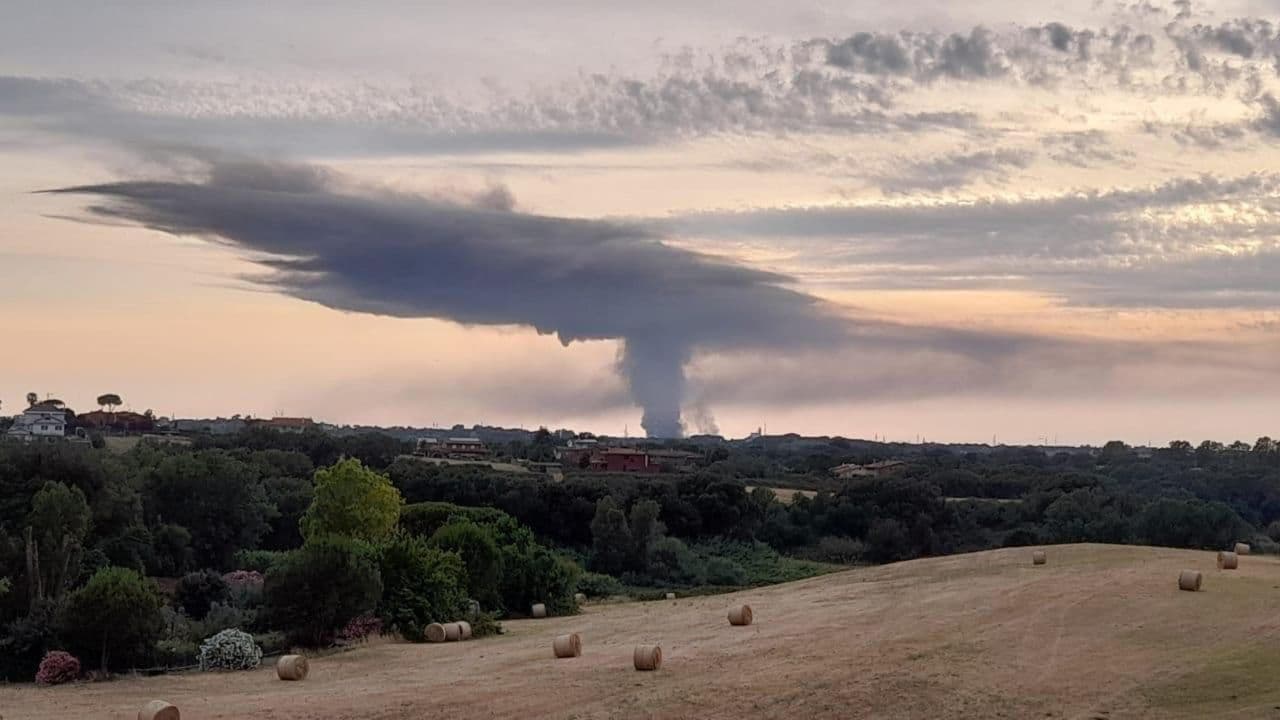 Incendio a Malagrotta