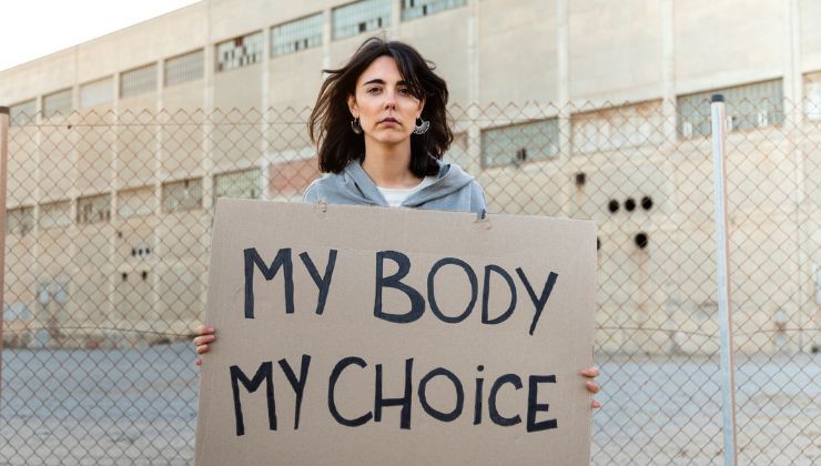 Manifestante per l'aborto negli USA