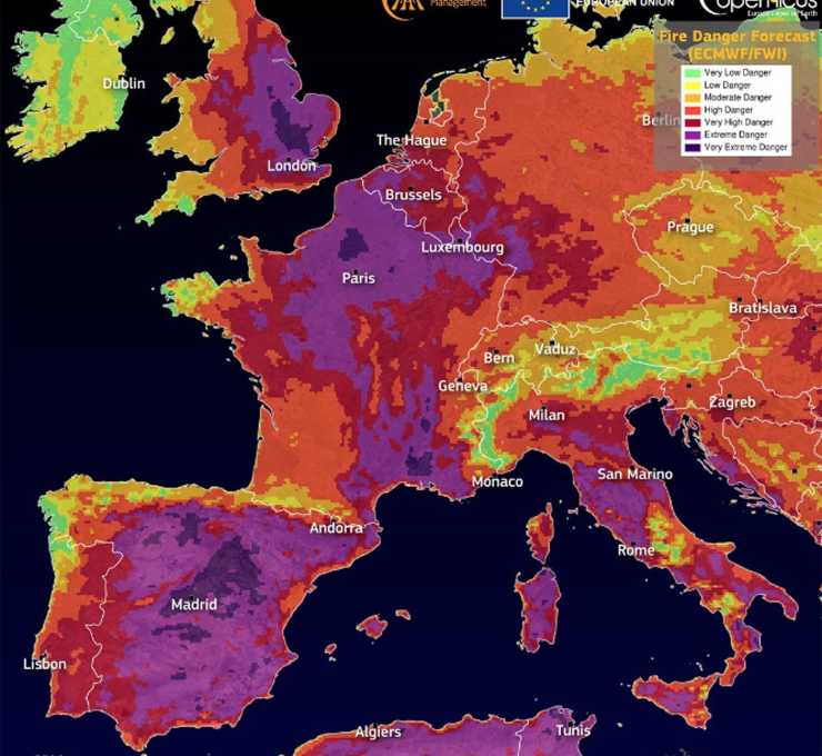 Previsioni meteo sull'Europa