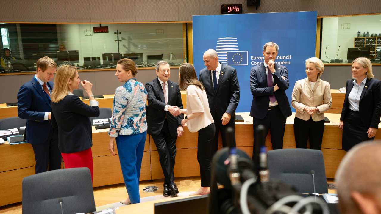 Draghi a Bruxelles al Consiglio UE