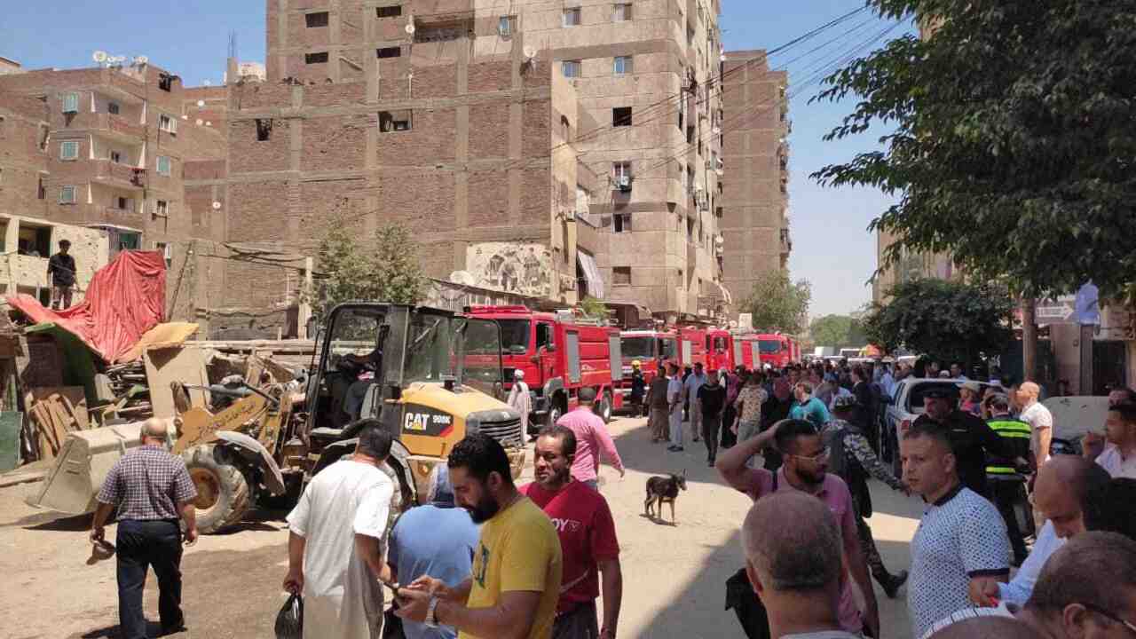 Il luogo dell'incendio in Egitto