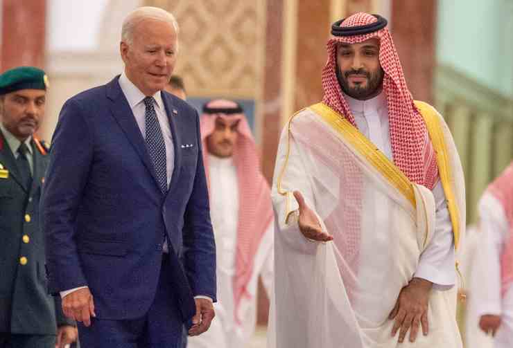 Il presidente Joe Biden e il principe saudita Mohammed bin Salman