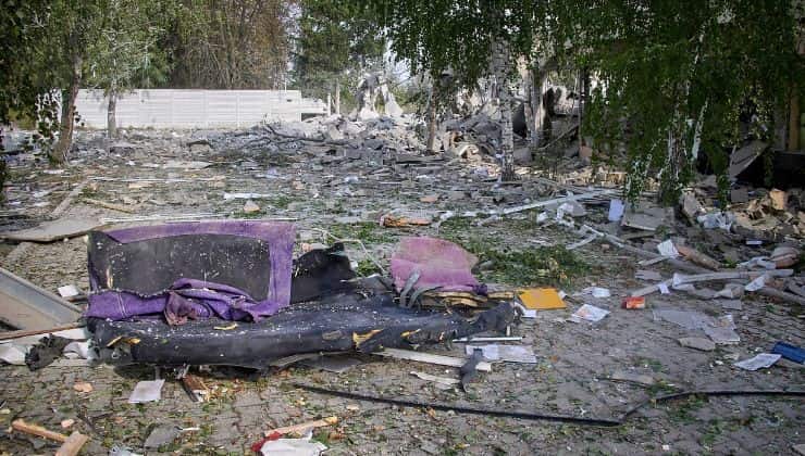 Macerie degli attacchi in Ucraina