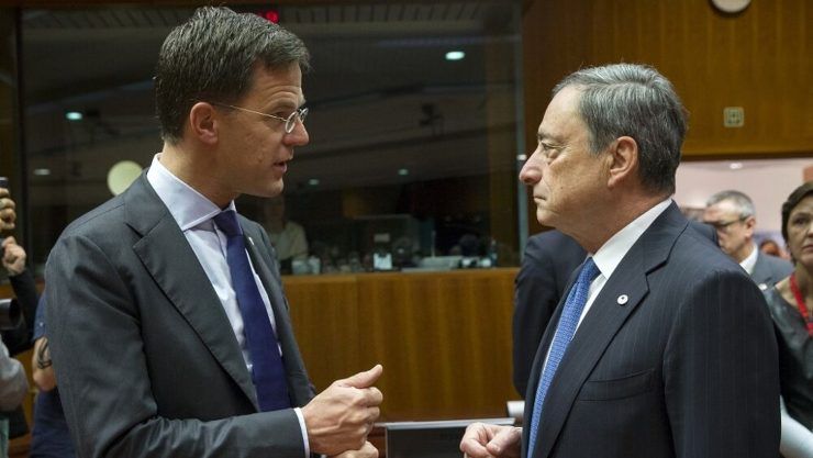 Mark Rutte e Mario Draghi