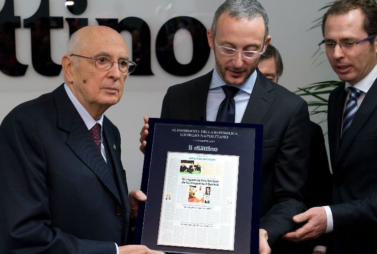 Omar Monastier insieme all'ex presidente della Repubblica Giorgio Napolitano 