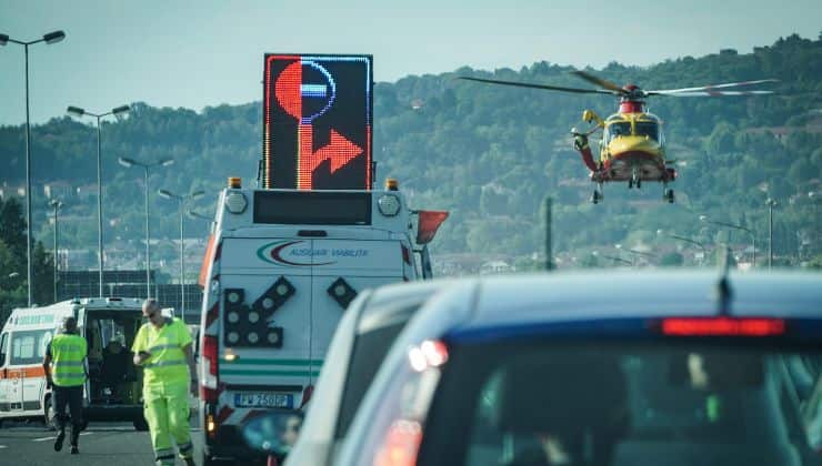 Soccorsi per incidente in tangenziale