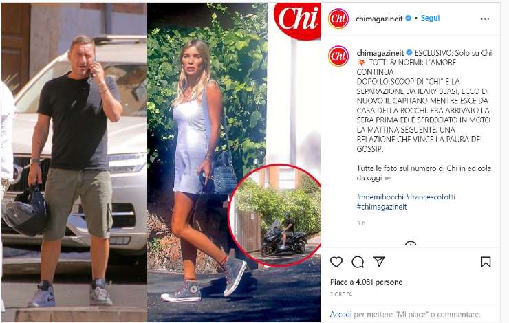 Totti e Noemi su Chi