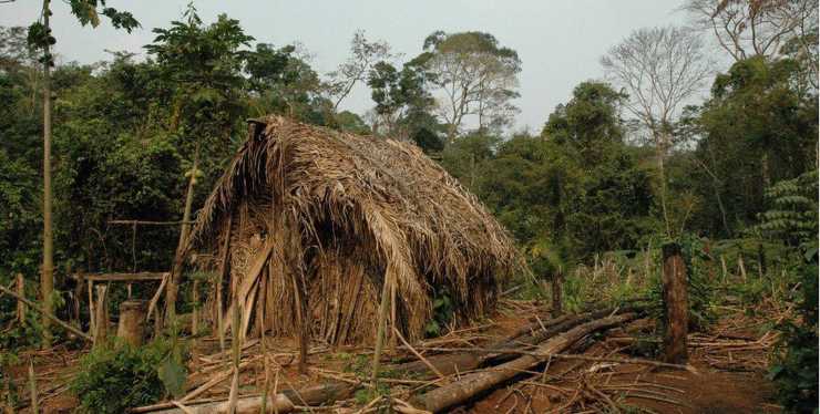 Una capanna fatta dall'Indiano del Buco