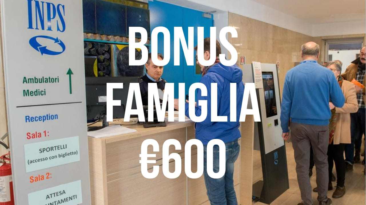 Bonus famiglia 600 euro
