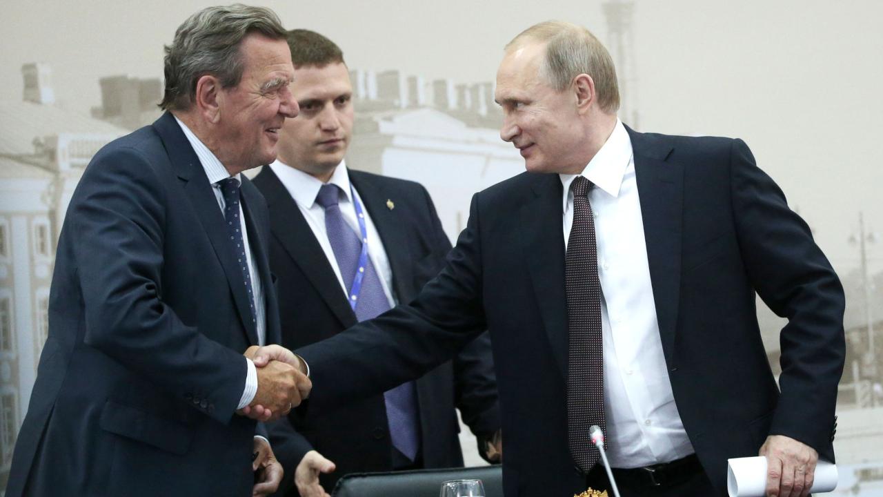 Gerhard Schröder e Vladímir Putin
