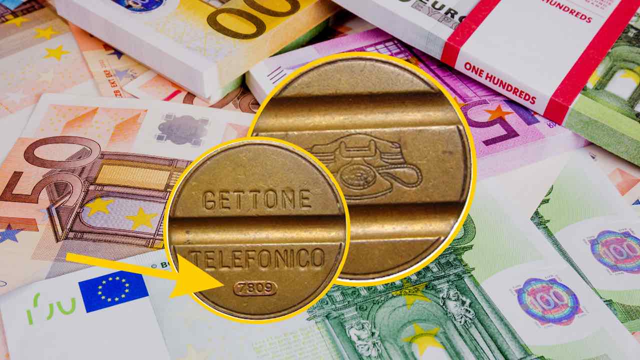 Gettone telefono raro