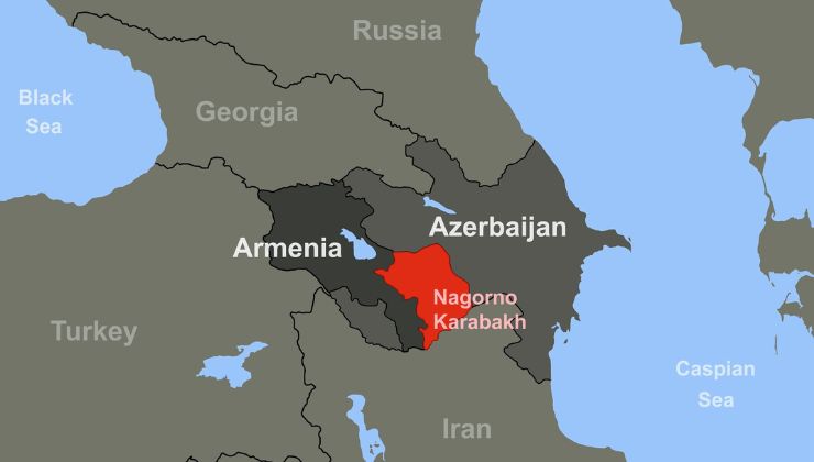 L'Armenia e l'Azerbaijan che si contendono il Nagorno Karabakh